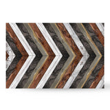 Black, White and Brown Angle Planks Backboard