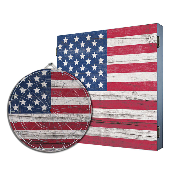 American Flag Cabinet Combo