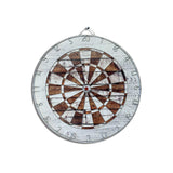 White Rustic Dartboard &  Backboard