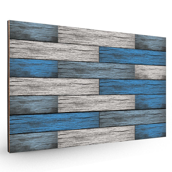 Blue Wood Plank Backboard