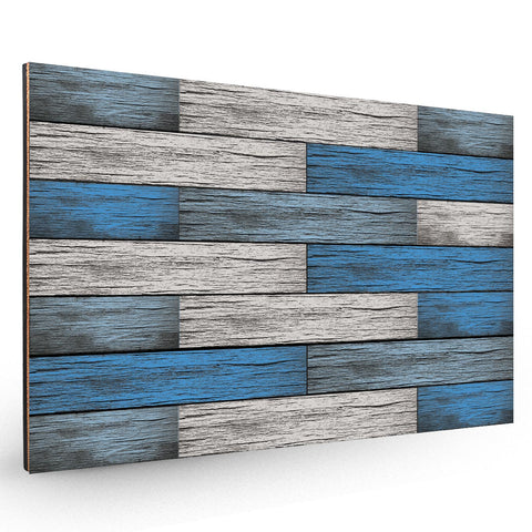Blue Wood Plank Backboard