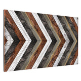 Black, White and Brown Angle Planks Backboard