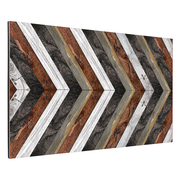 Black, White and Brown Angle Planks Backboard