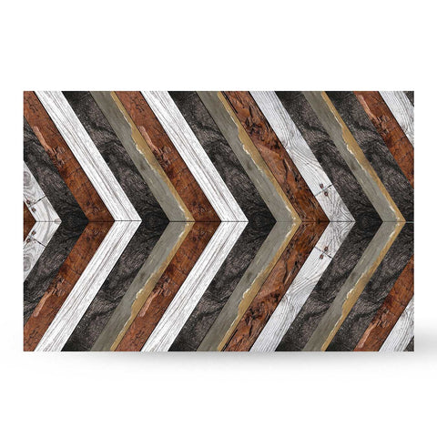 Black, White and Brown Angle Planks Backboard