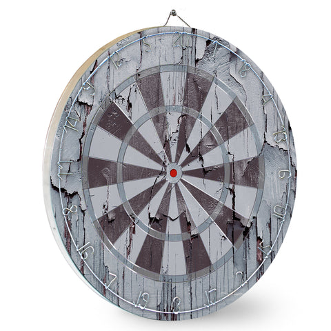 Gray Wooden Dart Board